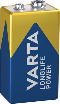 Batteria varta 9 volt alcalina alcalina 500ma 9v 1 pz.