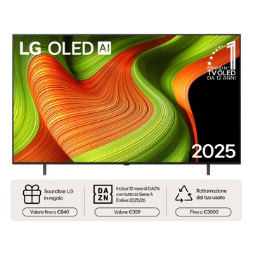 Televisore oled 65" uhd hdr10 t2/s2,4h,3u,a8+ai,os24,al,pl
