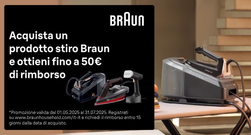 SPRING CASHBACK STIRO 2025 – BRAUN TI RIMBORSA!