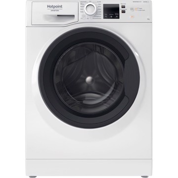 Lavatrice 9kg 1400giri bianca display vapore porta nera