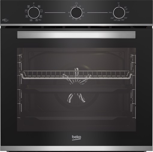 Beko b100 BBIMA13100X Forno multifunzione tre manopole con Air Fry in cristallo nero e inox