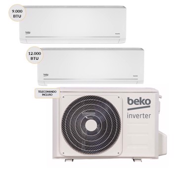 Beko BGMPO181 + BGMPI095 +  BGMPI125 Climatizzatore Dual split Inverter 9000btu + 12000btu Wi-Fi