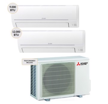 Mitsubishi MXZ2HA40VF + MSZHR25VFK + MSZHR35VFK Climatizzatore Dual split 9000btu + 12000btu Wi-Fi - telecomando inlcuso (2 pezzi)