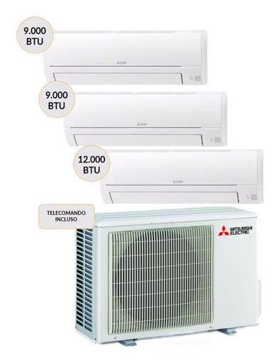 Mitsubishi Electric MXZ-3HA50VF + MSZ-HR25VFK (2) + MSZ-HR35VFK Climatizzatore split system Bianco