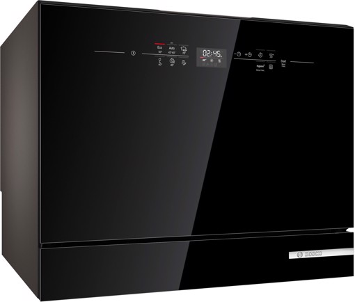 Bosch Serie 6 SKS6ITB00E Lavastoviglie compatta da libero posizionamento 55 cm Nero Classe E