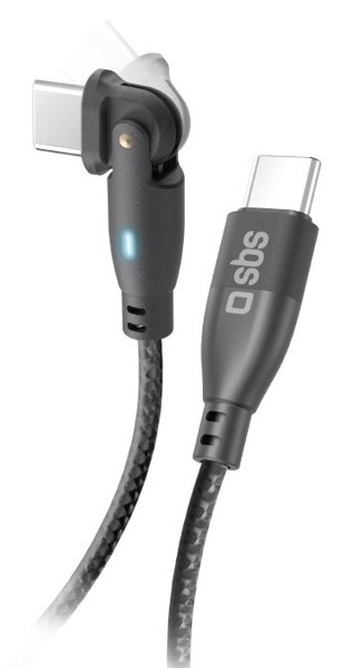 SBS Flexi cavo USB USB 2.0 1 m USB C Nero