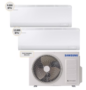 Samsung Luzon AJ040TXJ2KGEU + AR50F09C1BHNEU +  AR50F12C1BHNEU Climatizzatore Dual split  9000btu + 12000btu