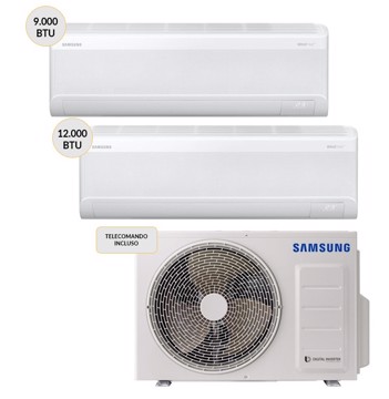 Samsung WindFree AJ050TXJ2KGEU + AR60F09C1AWNEU +  AR60F12C1AWNEU Climatizzatore Dual split  9000btu + 12000btu