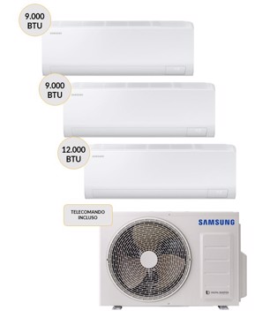 Samsung Luzon AJ052TXJ3KGEU + AR50F09C1BHNEU (2) + AR50F12C1BHNEU Climatizzatore Trial 9000btu + 9000btu + 12000btu