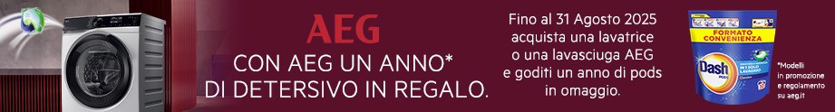 SCEGLI L’ECCELLENZA AEG, RICEVI UN ANNO DI DETERSIVO IN REGALO