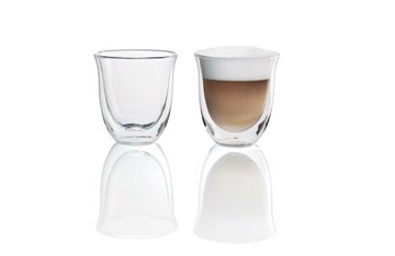 Tazza cappuccino vetro cf.2pz 270ml doppia parete cappuccin