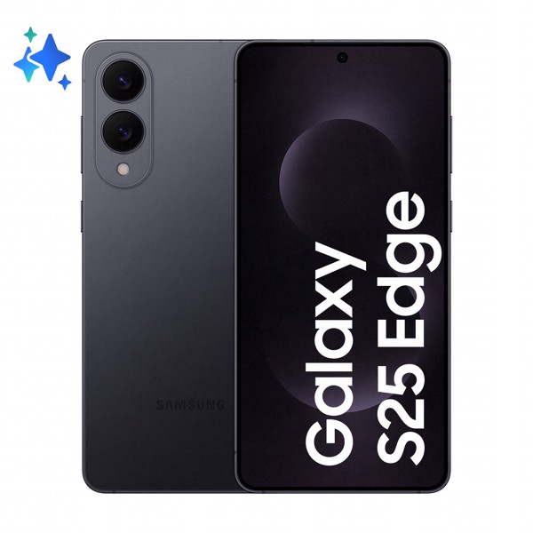 Samsung Galaxy S25 Edge, Smartphone AI, Display 6.7'' QHD+ Dynamic AMOLED 2X, Fotocamera 200MP, RAM 12GB, 512GB, 3.900 mAh, Titanium Jetblack