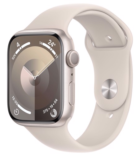 Apple Watch Series 9 GPS Cassa 45mm in Alluminio Galassia con Cinturino Sport Galassia - S/M