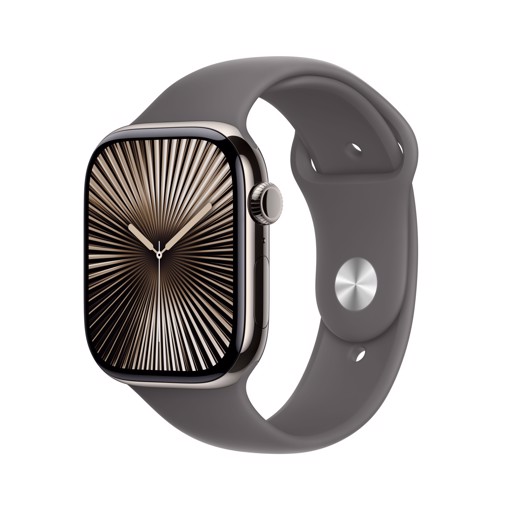 Apple Watch Series 10 Serie 10 GPS + Cellular 46mm Cassa in Titanio con Stone Grey Sport Band - S/M