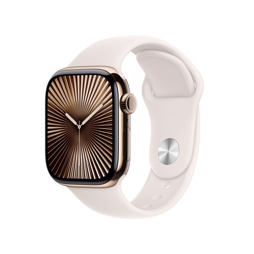 Apple Watch Series 10 Serie 10 GPS + Cellular 42mm Cassa in Titanio color Oro con Galassia Sport Band - M/L