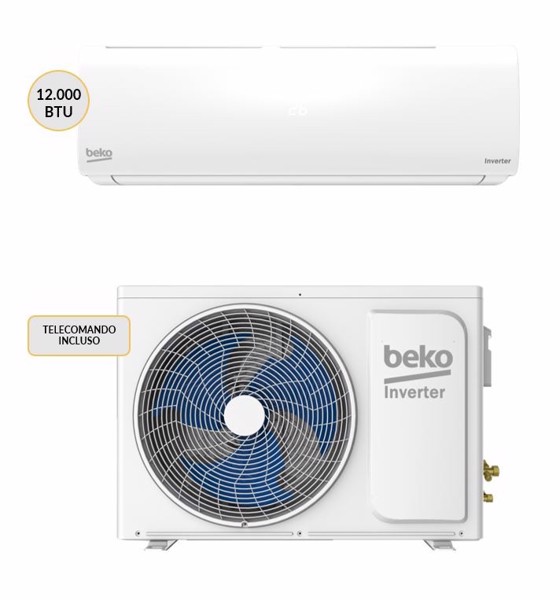 Beko Bianco Condizionatore Mono Split 12000 Btu Wi-Fi Behpc121 + Behpc120 Climatizzatore Fisso