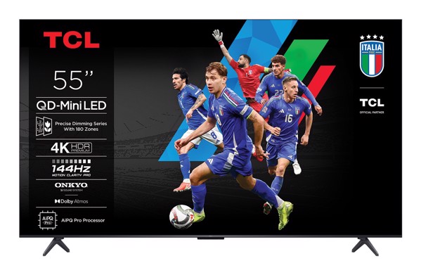 TCL Serie C69K Smart TV QD-MiniLED 4K 55" 55C69K, 144Hz, audio Onkyo 2.1, Dolby Vision IQ & Atmos, Google TV