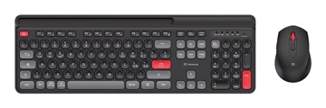 Tastiera wireless xd + mouse tasti colorati nero rosso gre