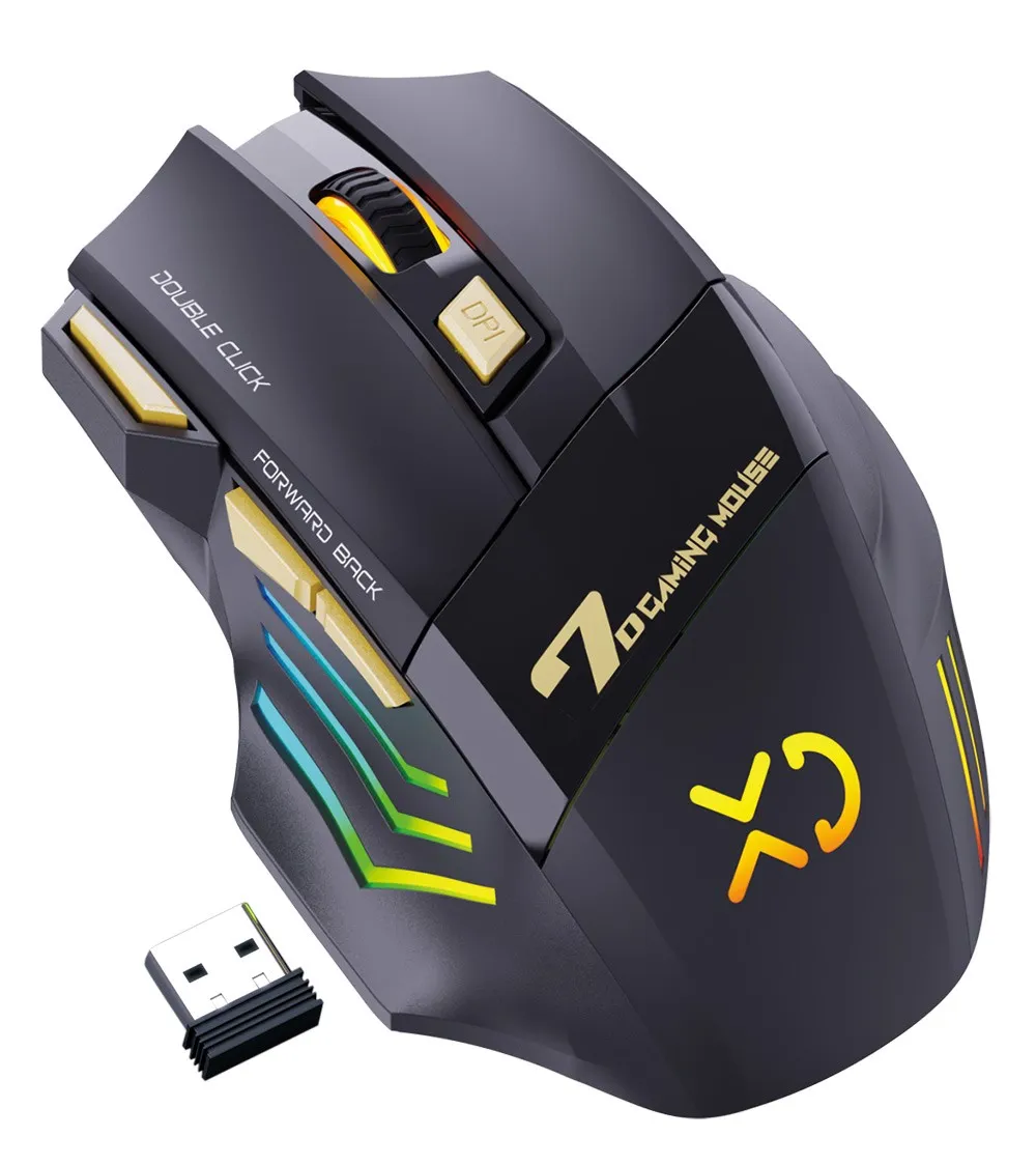 Mouse Gaming Level X MX1.0 RGB 3200 DPI - Cablato USB Intrecciato Con 6 Pulsanti - Nero