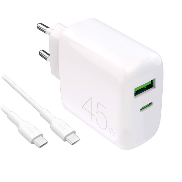 PURO PUTCUSBAC45WDYKCCWHI Caricabatterie per dispositivi mobili Universale Bianco AC Interno