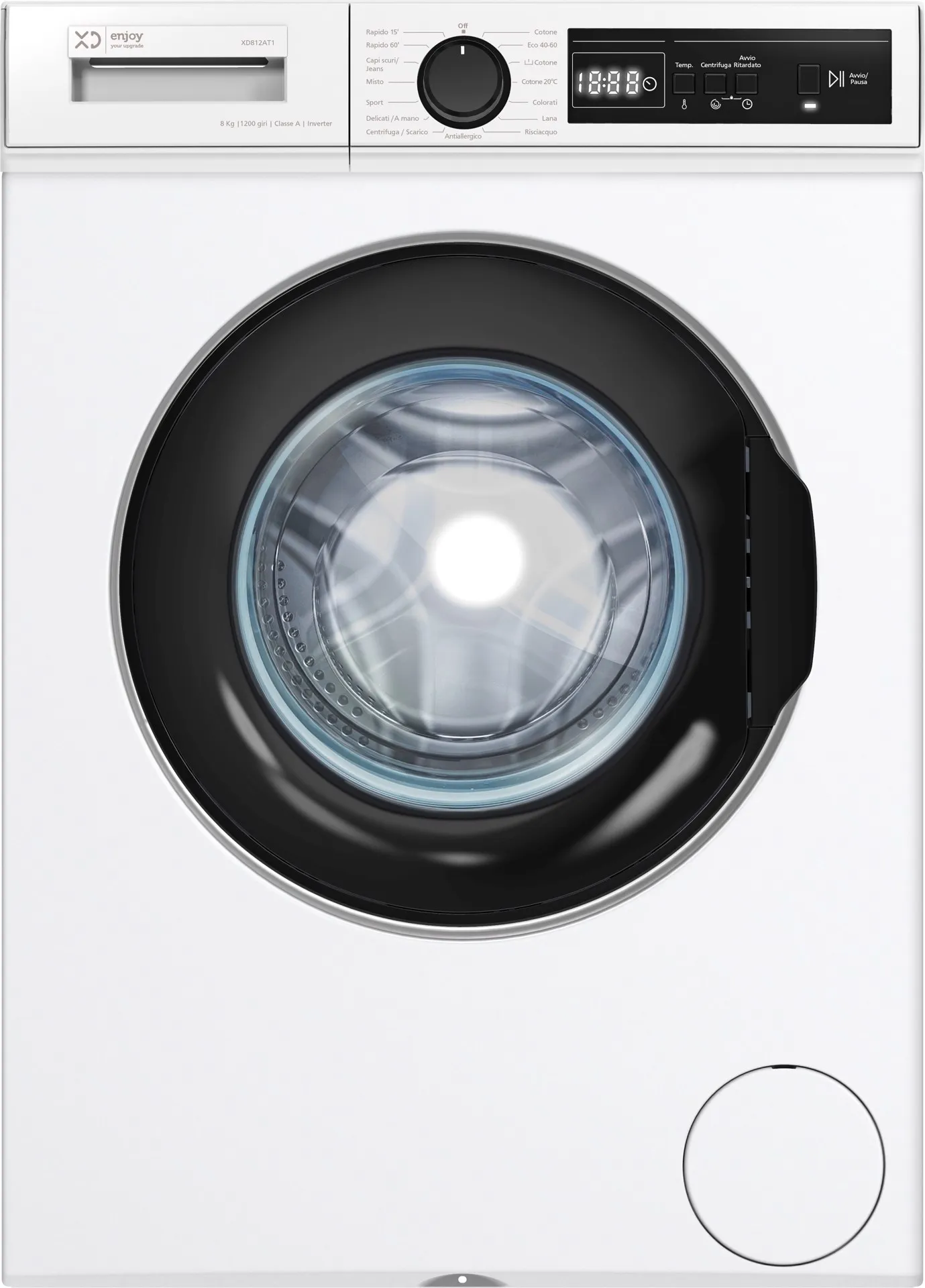 Lavatrice SanGiorgio SENS812D Carico Frontale 8 Kg - 1200 Giri, Classe A++ - Foto 8