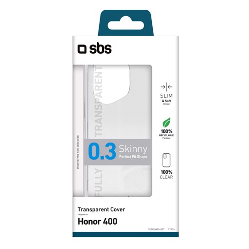 SBS TESKINHO400T custodia per cellulare 16,6 cm (6.55") Cover Trasparente