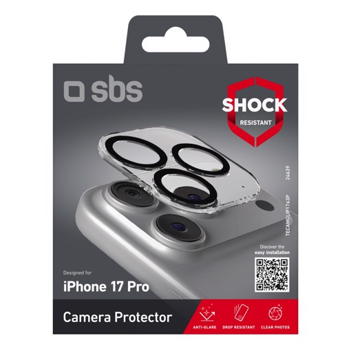 SBS TECAMGLIP1763P protezione per lo schermo e il retro dei telefoni cellulari Protezione per obiettivo della fotocamera Apple 1 pz
