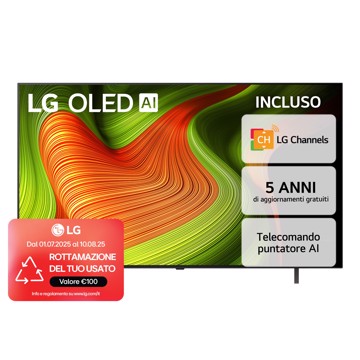Televisore oled 65" uhd hdr10 t2/s2,4h,3u,a8+ai,os24,al,pl