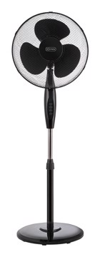 Ventilatore colonna 40 cm nero oscillante base tonda