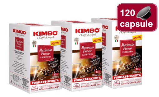 Immagine di Kimbo Capsule per Lavazza a modo mio Macinato Fresco 120 pz