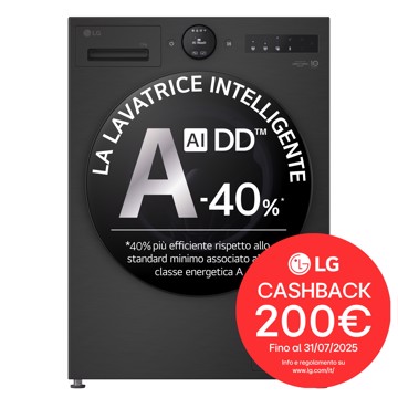 Lavatrice 1400 giri 13kg nera h85 l60 p61,5