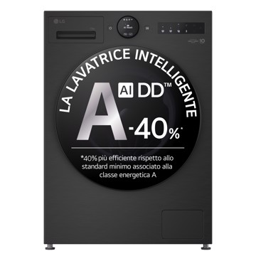 Lavatrice 1400 giri 13kg nera h85 l60 p61,5