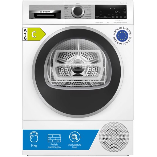 Bosch Serie 6 WQG245C0IT Asciugatrice a pompa di calore 9 kg Bianco
