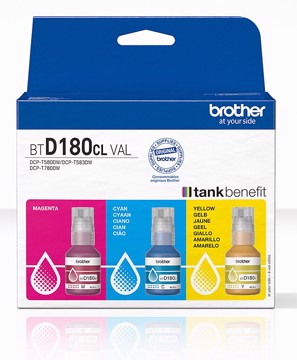 Flacone brother d180 multipack c/y/m (blk non incluso)