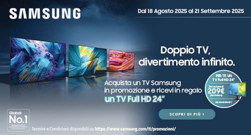Samsung Doppio TV, divertimento infinito