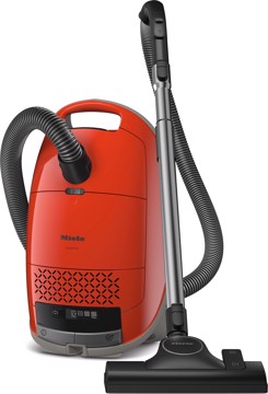Aspirapolvere a traino rosso terra