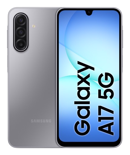 Samsung Galaxy A17 5G, Android 15, Display sAMOLED 6.7", 8GB RAM, 256GB, Batteria 5.000 mAh, Resistenza IP54, Memoria espandibile fino a 2TB, Gray