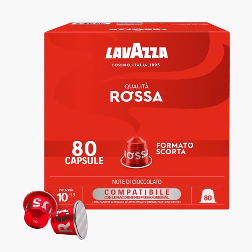 	Lavazza Capsule Compatibili Nespresso Qualità Rossa, 80 Capsule