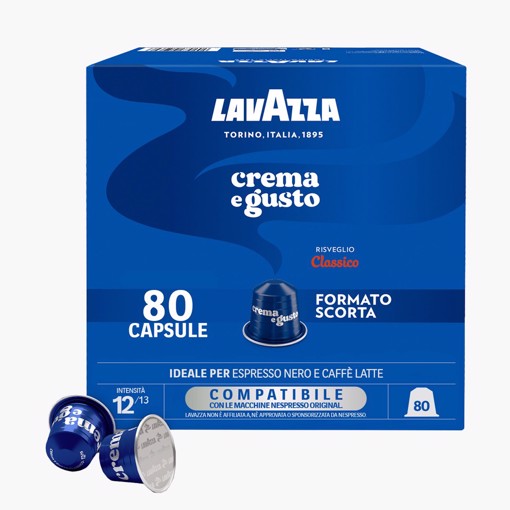 Lavazza Capsule Compatibili Nespresso Crema e Gusto, 80 Capsule