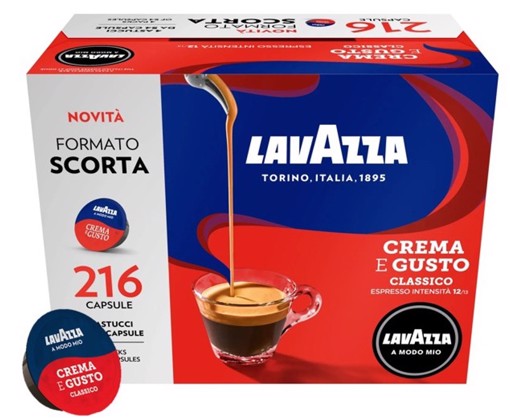 Lavazza A Modo Mio Crema e Gusto, 216 Capsule