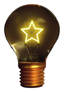 Lampadina decorativa stella 1xtype-c, giallo