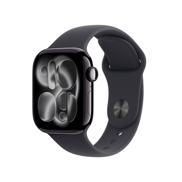 Apple Watch Series 11 GPS + Cellular 42mm Cassa Alluminio Jet Black con Sport Band Nero - M/L