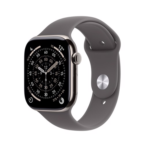 Apple Watch Series 11 GPS + Cellular 42mm Cassa Titanio con Band Grigio Pietra - M/L