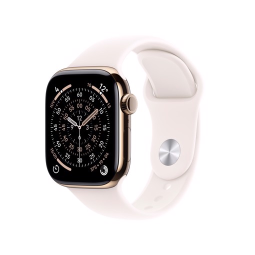 Apple Watch Series 11 GPS + Cellular 42mm Cassa Titanio Oro con Band Rosa Fard - M/L