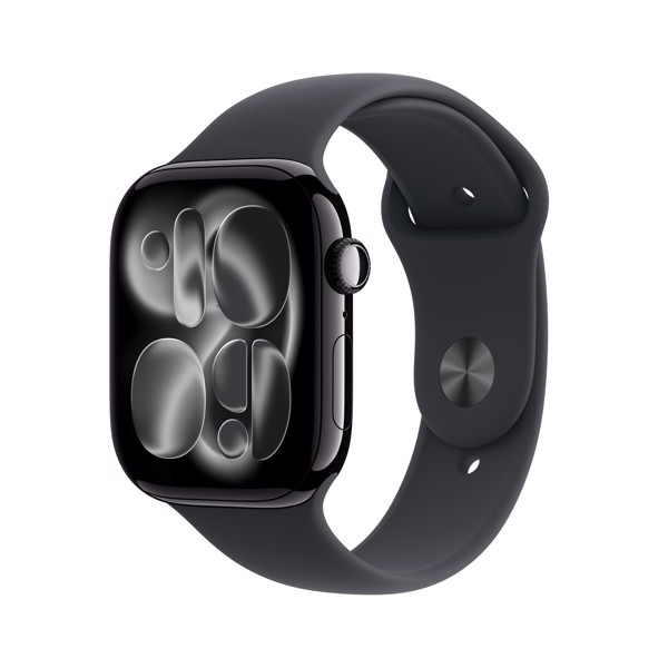 Apple Watch Series 11 GPS + Cellular 46mm Cassa Alluminio Jet Black con Sport Band Nero - M/L