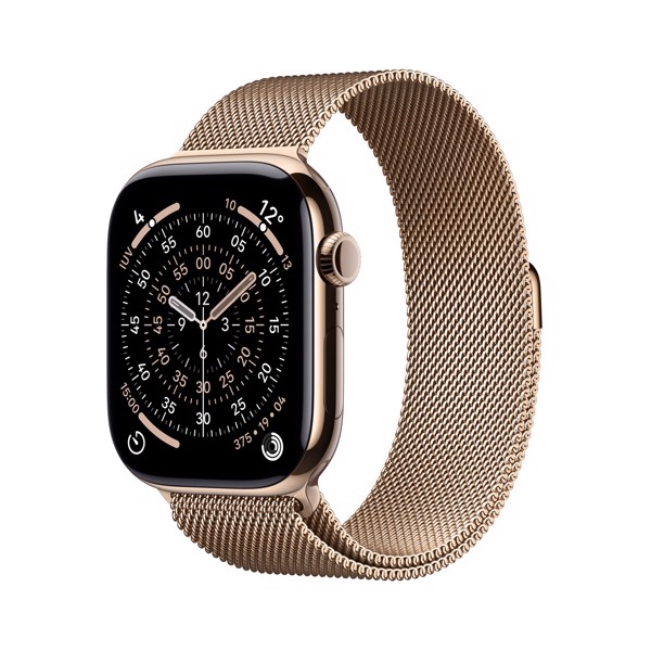 Apple Watch Series 11 GPS + Cellular 46mm Cassa Titanio Oro con Loop in maglia Milanese Oro - S/M