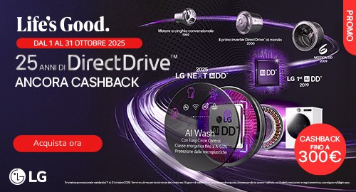 25 anni di DirectDrive... e il cashback continua!