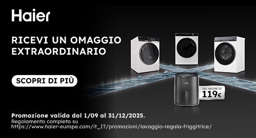 HAIER LAVAGGIO REGALA FRIGGITRICE: acquista un prodotto in promozione e ricevi una friggitrice in omaggio 