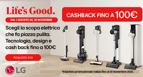 LG SCOPE ELETTRICHE: ricevi fino a €100 di cashback