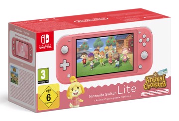 Consolle switch lite coral bundle con animal crossing